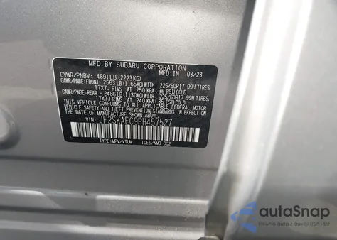 2023 Subaru Forester Premium z USA, uszkodzony, nr VIN JF2SKAEC9PH457527